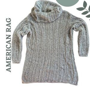 🛍️3/$40 AMERICAN RAG | Chunky Cowl Neck Long Sleeve Sweater | Size 2X | Grey